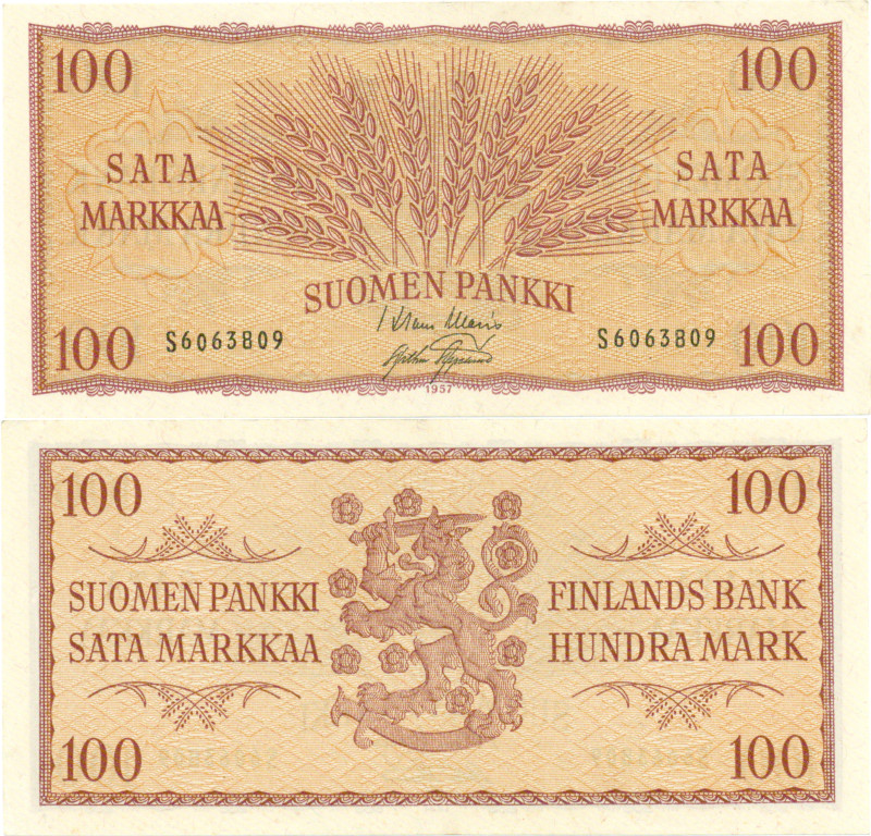 100 Markkaa 1957 S6063809